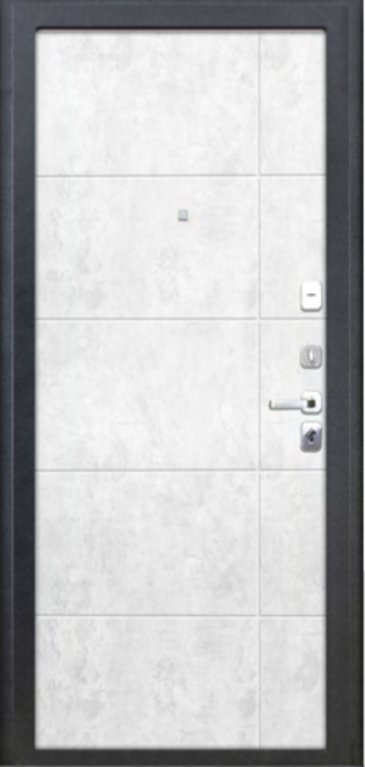 Дверь Цербер MD Квадро ант.серебро / бетон снежный - Внутренняя панель