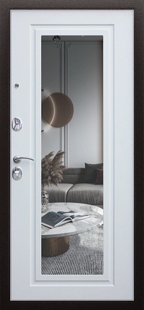 Дверь АСД Комфорт с зеркалом - Внутренняя панель