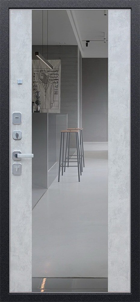 Дверь АСД «Спартак Б» с зеркалом - Внутренняя панель