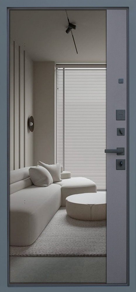 Дверь АСД Ювентус с зеркалом Графит TF40IE-X-89U - Внутренняя панель