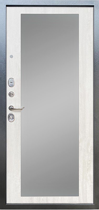 Дверь Ратибор Троя 3К Серебро ЗЕРКАЛО Сосна белая - Внутренняя панель
