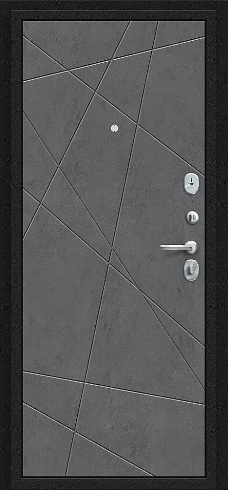 Дверь Браво Граффити-5 Букле черное/Slate Art - Внутренняя панель
