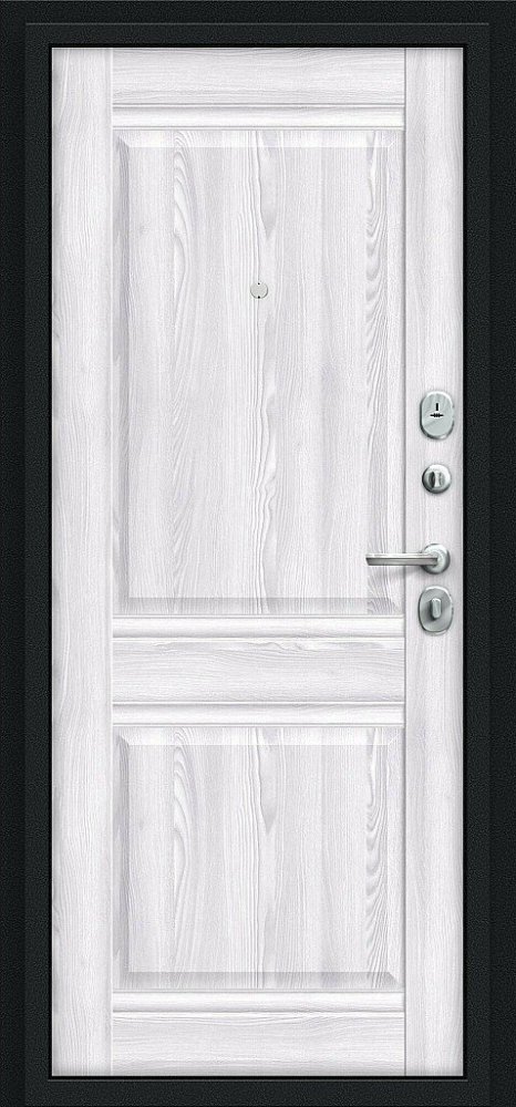Дверь Браво Некст Kale Букле черное/Riviera Ice - Внутренняя панель