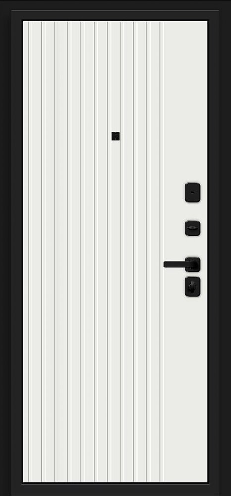 Дверь Браво Граффити-32/32 Total Black/Super White - Внутренняя панель