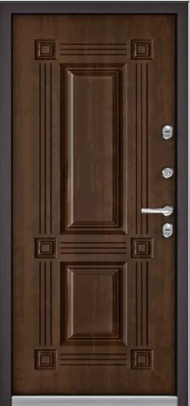 Дверь Бульдорс TERMO STANDART MP БУКЛЕ шоколад/Орех грецкий 10T-104 - Внутренняя панель