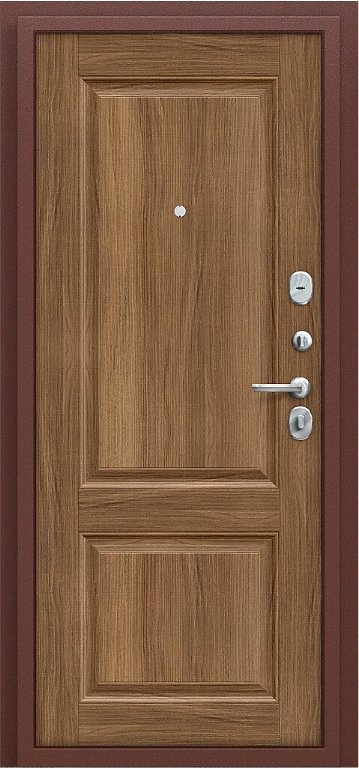 Дверь Браво Тайга-7 Антик Медный/Каштан - Внутренняя панель