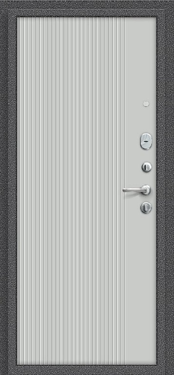 Дверь Браво Тайга-9 Вертикаль Антик Серебряный/Серый - Внутренняя панель