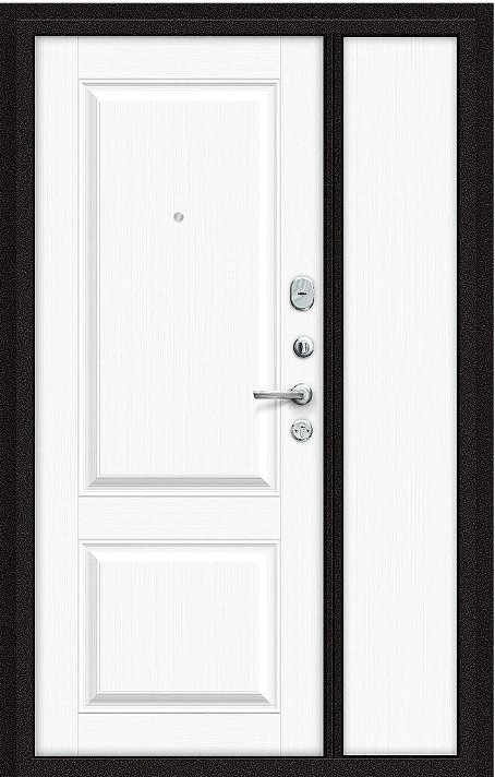 Дверь Браво Optim X-2 7 см Антик Медный/Белый клен - Внутренняя панель