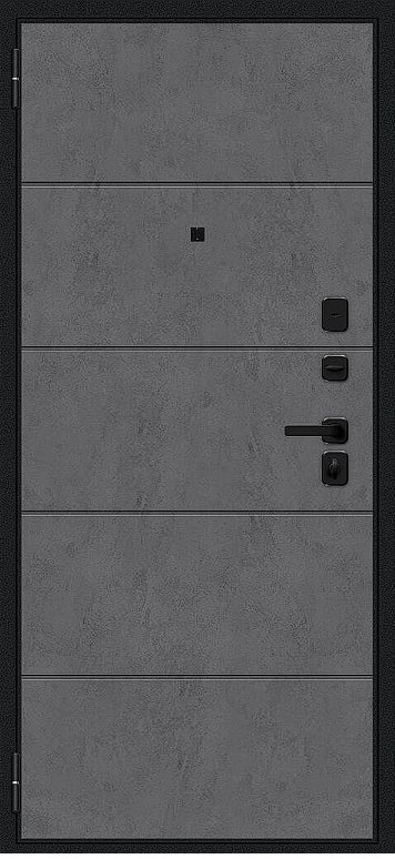 Дверь Браво Граффити-1 Инсайд/SBlack Букле черное/Slate Art - Внутренняя панель