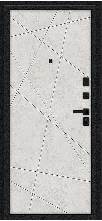 Дверь Браво Граффити-5/SBlack Букле черное/Look Art - Внутренняя панель