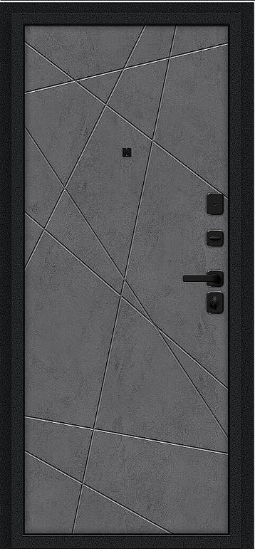 Дверь Браво Граффити-5/SBlack Букле черное/Slate Art - Внутренняя панель