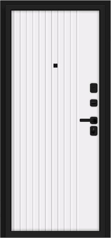 Дверь Браво Граффити-32/SBlack Black Shell/White Pro - Внутренняя панель