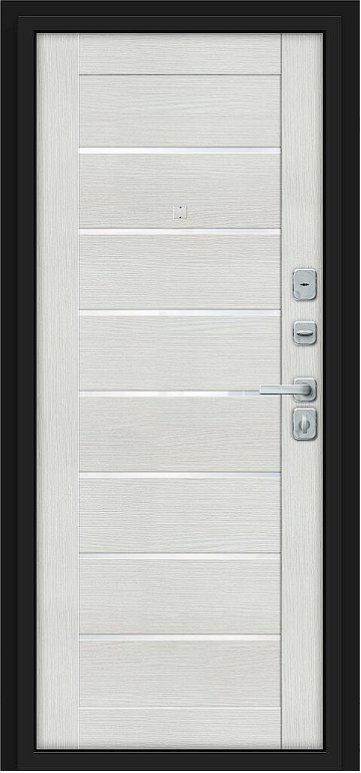 Дверь Браво Прайм/BChrome Almon/Bianco Melinga - Внутренняя панель