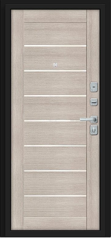 Дверь Браво Прайм/BChrome Almon/Cappuccino Melinga - Внутренняя панель