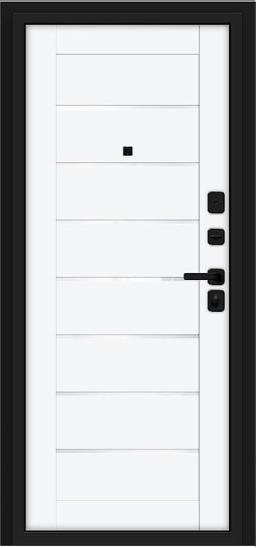 Дверь Браво Прайм/SBlack-Black Shell/White Silk - Внутренняя панель