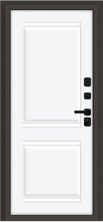 Дверь Браво Thermo Некст МФ/SBlack Старк шоколад/White Silk - Внутренняя панель