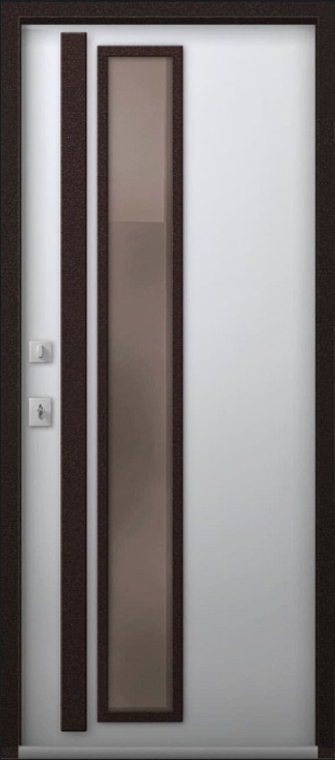 Дверь Термо-14 Шоколад муар - Кашемир белый - Внутренняя панель
