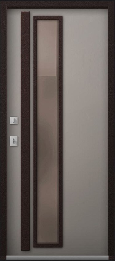 Дверь Термо-14 Шоколад муар - кашемир грей - Внутренняя панель