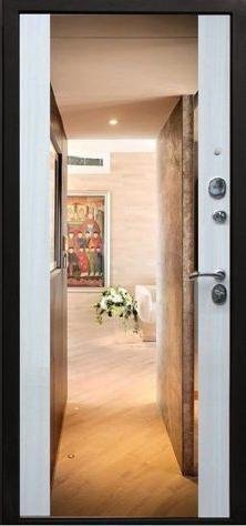 Дверь ZMD Премиум 183 Венге / Белая сосна + Зеркало - Внутренняя панель