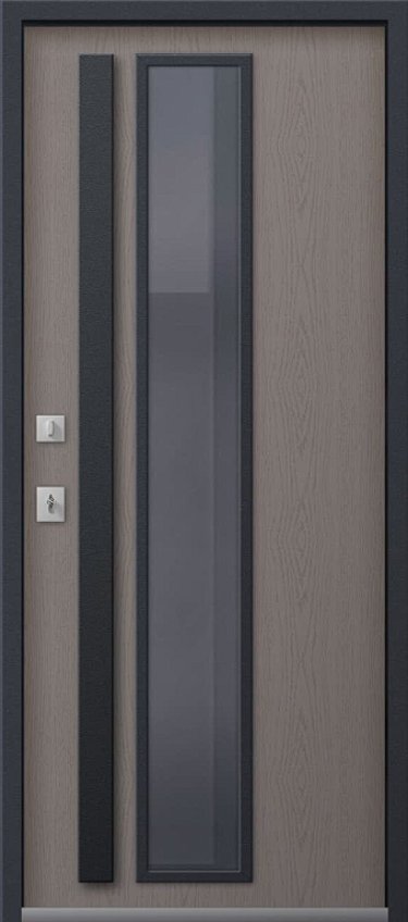 Дверь Термо-15 Бетон тёмный - Софт ясень грей - Внутренняя панель