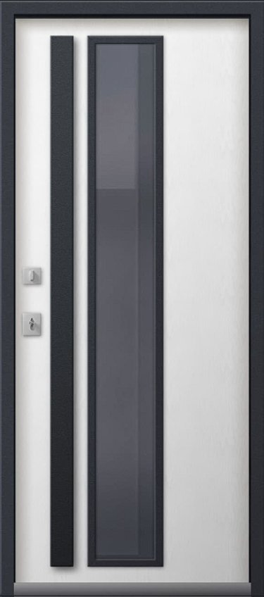 Дверь Термо-15 Бетон тёмный - Софт ясень белый - Внутренняя панель
