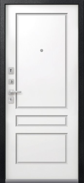 Дверь C-101 Черный Муар - Белый - Внутренняя панель