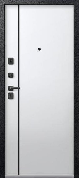 Дверь C-106 Черный Муар - белый - Внутренняя панель