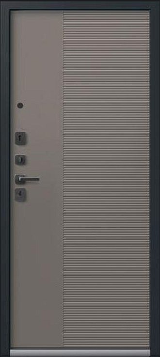 Дверь С-112 Черный Муар+Кварц Черный+Орех Мокко - Базальт - Внутренняя панель