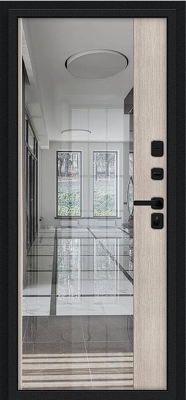 Дверь Браво Глори/SBlack Pecan/Cappuccino Melinga - Внутренняя панель