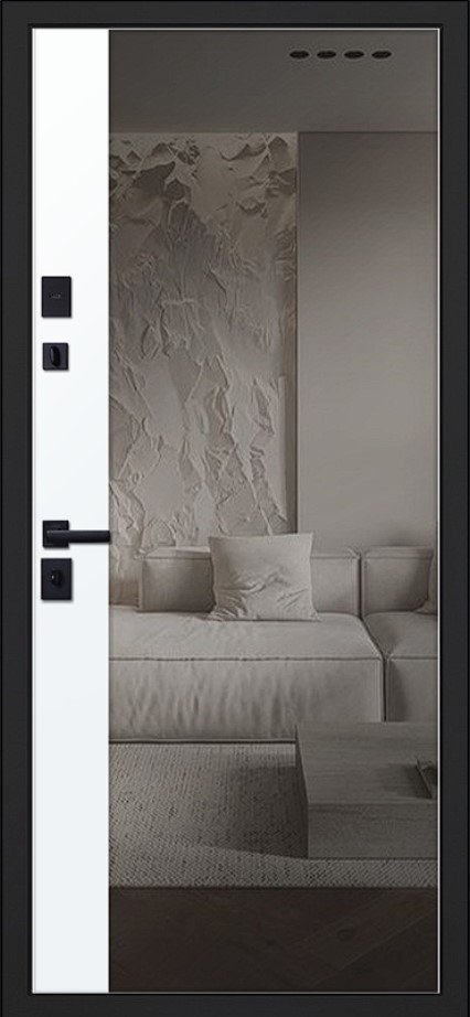 Дверь Plata с зеркалом и механическим замком - Внутренняя панель