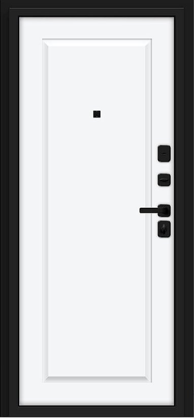 Дверь Браво Айкон/SBlack Graphite Shell/White Silk - Внутренняя панель