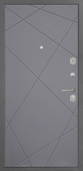 Дверь Интекрон Неаполь Штукатурка графит  Лучи графит - Внутренняя панель