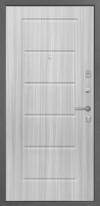 Дверь Интекрон Неаполь Штукатурка графит  Сандал белый ФЛ-39 - Внутренняя панель