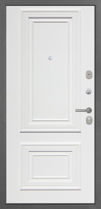 Дверь Интекрон Неаполь Штукатурка графит Сан Ремо 1 RAL 9003 - Внутренняя панель