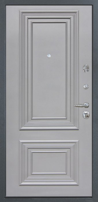 Дверь Интекрон Сенатор Лофт Штукатурка графит Сан Ремо 2 RAL 7037 - Внутренняя панель