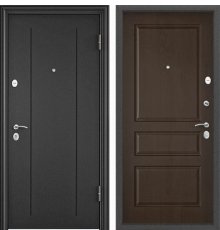 Дверь Торекс DELTA-M 10  Темно-серый букле графит, RGSO,  ПВХ Дуб коньяк, D25