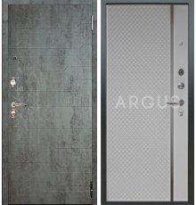 Дверь Арус ЛЮКС АС-2П-3К-Антик серебро-Техно Темный бетон, дуб филад. графит фото