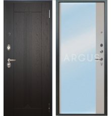 Дверь Арус ЛЮКС АС-2П-3К-Антик серебро-Вертикаль Горький шоколад