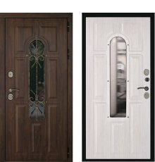 Дверь ДК Лион (ковка+стеклопакет) фото