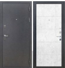 Дверь Цербер MD Квадро ант.серебро / бетон снежный фото