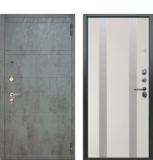 Дверь Аргус ЛЮКС 3К Агат-дуо-темный-бетон  Антик серебро фото