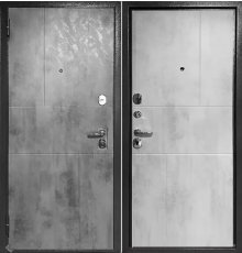 Дверь Бульдорс TRUST ECO - 90 Букле Антрацит Бетон темный 182, Бетон серый 182 фото