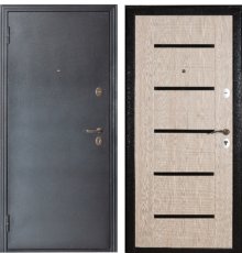 Дверь Купер 60С Серебро/Беленый дуб