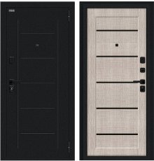 Дверь Браво Борн/SBlack Букле черное/Cappuccino Melinga