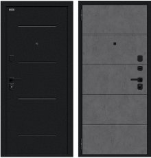 Дверь Браво Граффити-1 Инсайд/SBlack Букле черное/Slate Art