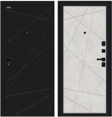 Дверь Браво Граффити-5/SBlack Букле черное/Look Art