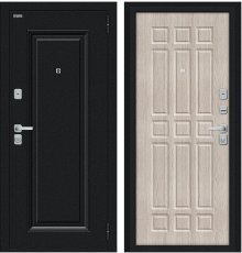 Дверь Браво Мило МФ/BChrome Букле черное/Cappuccino Melinga фото