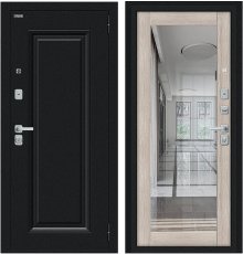 Дверь Браво Флэш МФ/BChrome Букле черное/Cappuccino Melinga