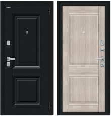 Дверь Браво Некст МФ/BChrome Букле черное/Cappuccino Melinga