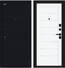 Дверь Браво Прайм/SBlack-Black Shell/White Silk